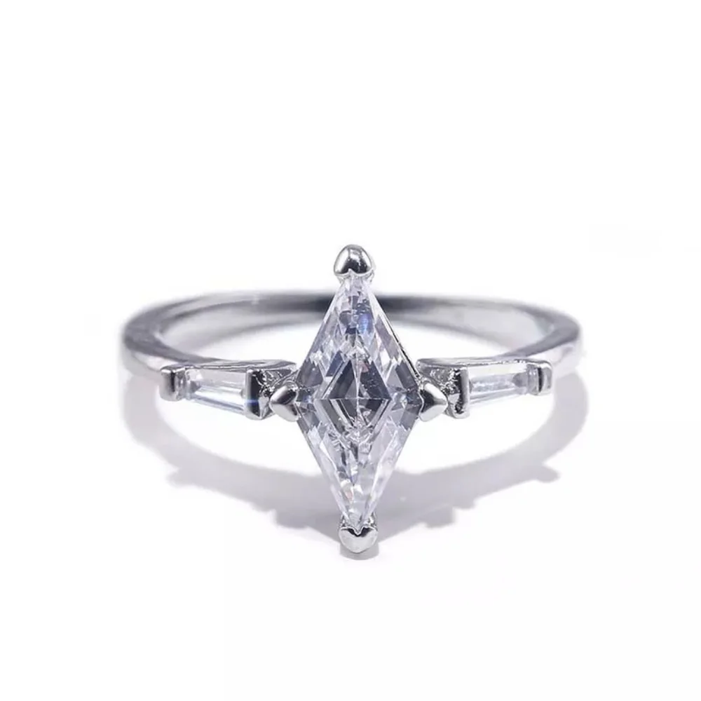 NEW Platinum Plated  Brilliant Marquise Diamond Ring - Picture 4 of 13